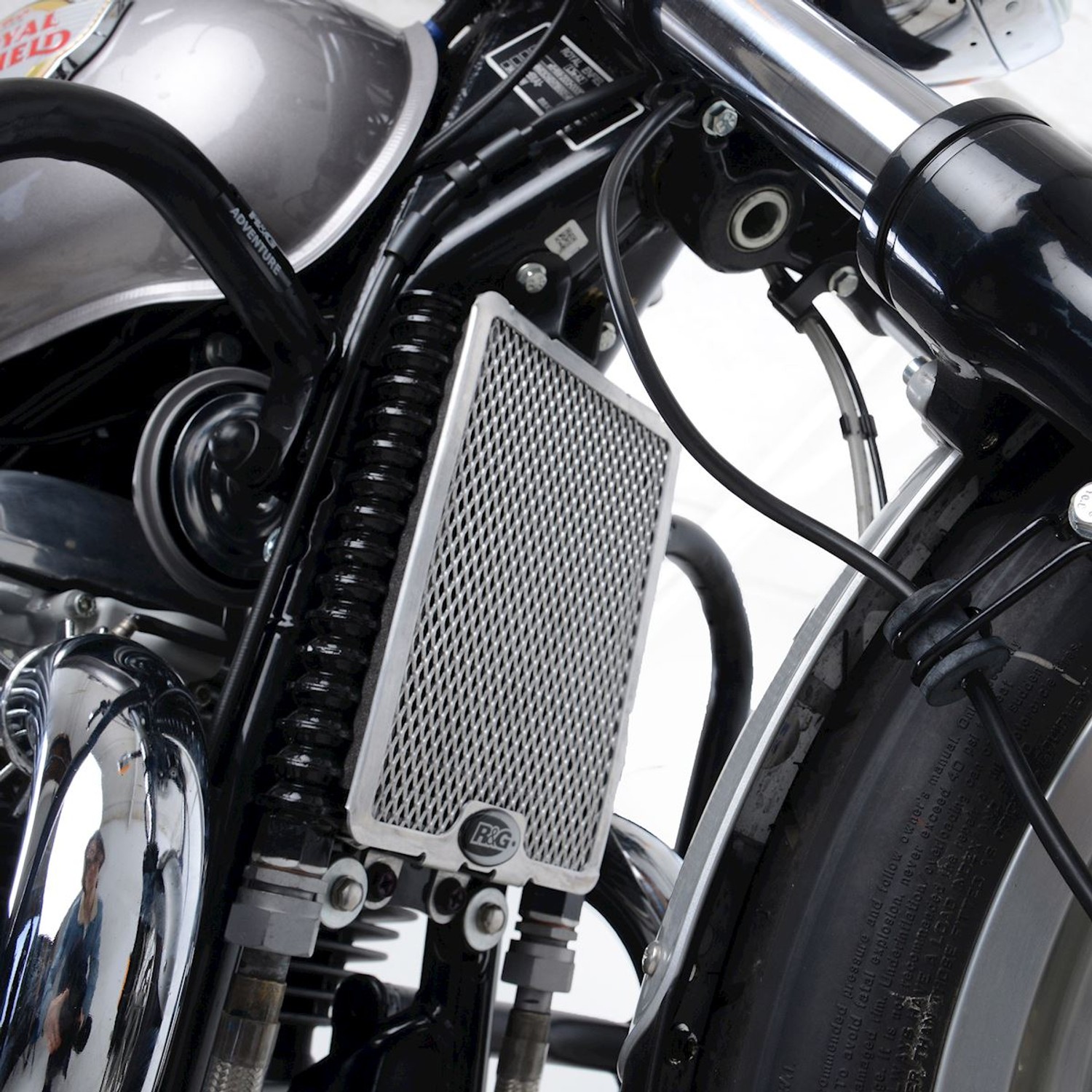 R&G Racing Oil Cooler Guard for Royal Enfield Interceptor 650 '19-'21, Continental GT '19-'22 R&G Racing Oil Cooler Guard for Royal Enfield Interceptor 650 '19-'21, Continental GT '19-'22